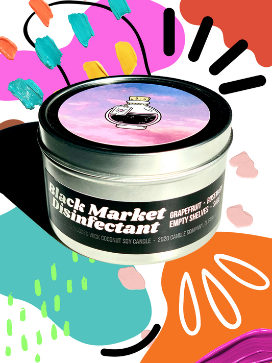 Black Market Disinfectant Candle Tin